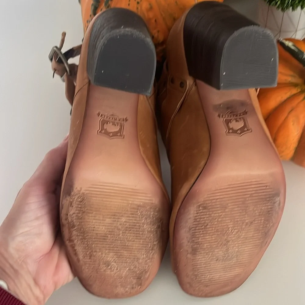 TRASK bison leather peep toe shoes - Picture 6 of 7